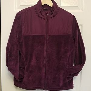 DANSKIN NOW WOMEN'S ZIP UP wine red JACKET SIZE L